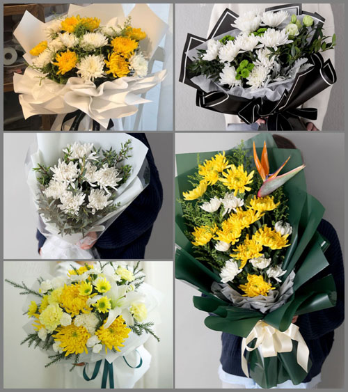 江苏南京雨花台区板桥新城白事花束代送